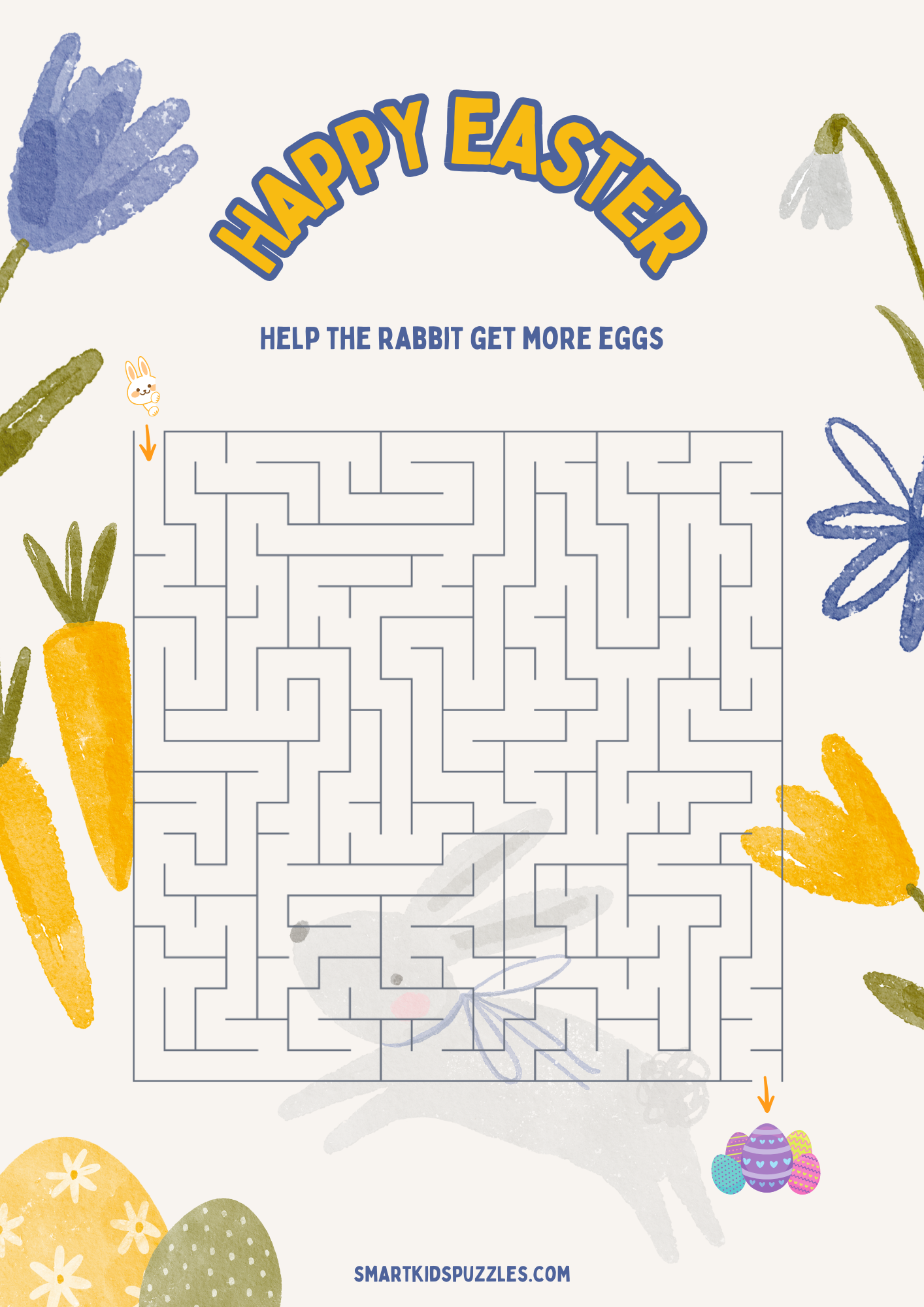 Easter Maze - Fun and challenging Maze for kids